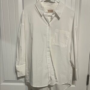 Philosophy White Casual Button Down Shirt